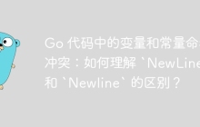 Go 代码中的变量和常量命名冲突：如何理解 `NewLine` 和 `Newline` 的区别？