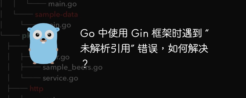 go 中使用 gin 框架时遇到 “未解析引用” 错误，如何解决？