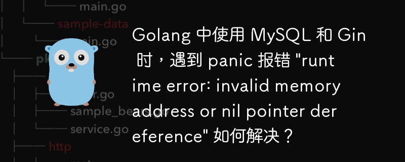 golang 中使用 mysql 和 gin 时，遇到 panic 报错 \