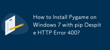 尽管出现 HTTP 错误 400，如何使用 pip 在 Windows 7 上安装 Pygame？