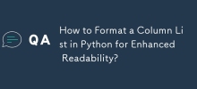 如何在 Python 中格式化列列表以增强可读性？