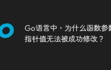 Go语言中，为什么函数参数的指针值无法被成功修改？