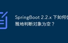 SpringBoot 2.2.x 下如何优雅地判断对象为空？