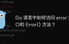Go 语言中如何访问 error 接口的 Error() 方法？