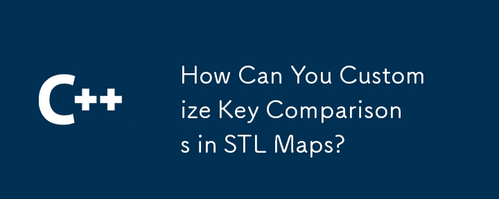 Wie können Sie Schlüsselvergleiche in STL-Karten anpassen?