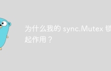 为什么我的 sync.Mutex 锁不起作用？