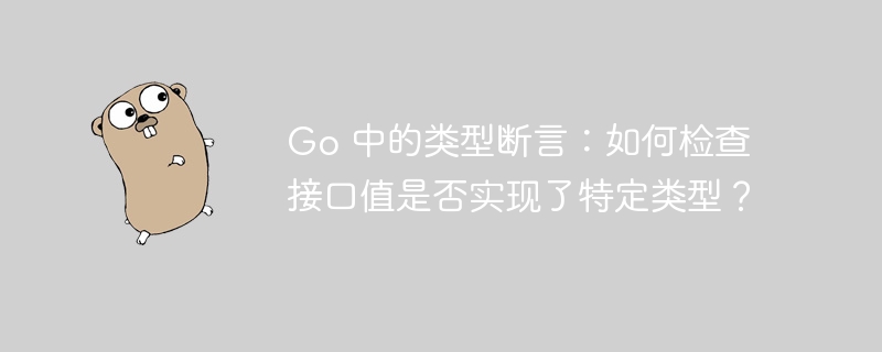 go 中的类型断言：如何检查接口值是否实现了特定类型？
