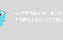 Go 中的类型断言：如何检查接口值是否实现了特定类型？