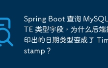 Spring Boot 查询 MySQL DATE 类型字段，为什么后端打印出的日期类型变成了 Timestamp？