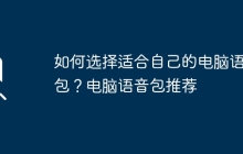 如何选择适合自己的电脑语音包?电脑语音包推荐