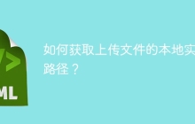 如何获取上传文件的本地实际路径?
