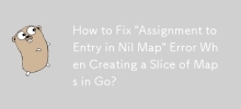 在 Go 中建立映射切片時如何修復「Assignment to Entry in Nil Map」錯誤？