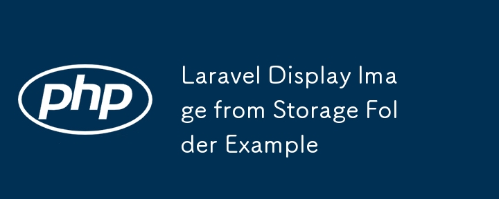 Laravel 显示存储文件夹中的图像示例