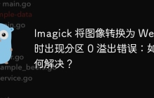 Imagick 将图像转换为 WebP 时出现分区 0 溢出错误：如何解决？