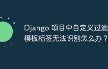 Django 项目中自定义过滤器模板标签无法识别怎么办？