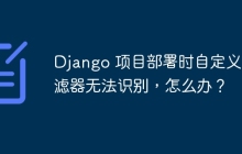 Django 项目部署时自定义过滤器无法识别，怎么办？
