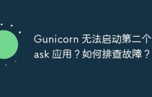 Gunicorn 无法启动第二个 Flask 应用？如何排查故障？