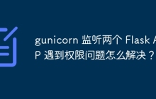 gunicorn 监听两个 Flask APP 遇到权限问题怎么解决？