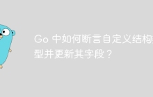Go 中如何断言自定义结构类型并更新其字段？