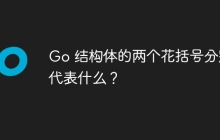 Go 结构体的两个花括号分别代表什么？