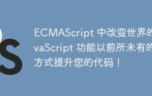 ECMAScript 中改变世界的 JavaScript 功能以前所未有的方式提升您的代码！