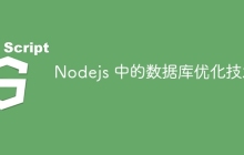 Nodejs 中的数据库优化技术