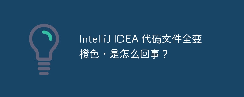 IntelliJ IDEA 代码文件全变橙色,是怎么回事?