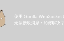 使用 Gorilla WebSocket 库无法接收消息，如何解决？