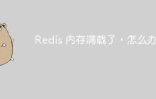 Redis 内存满载了，怎么办？