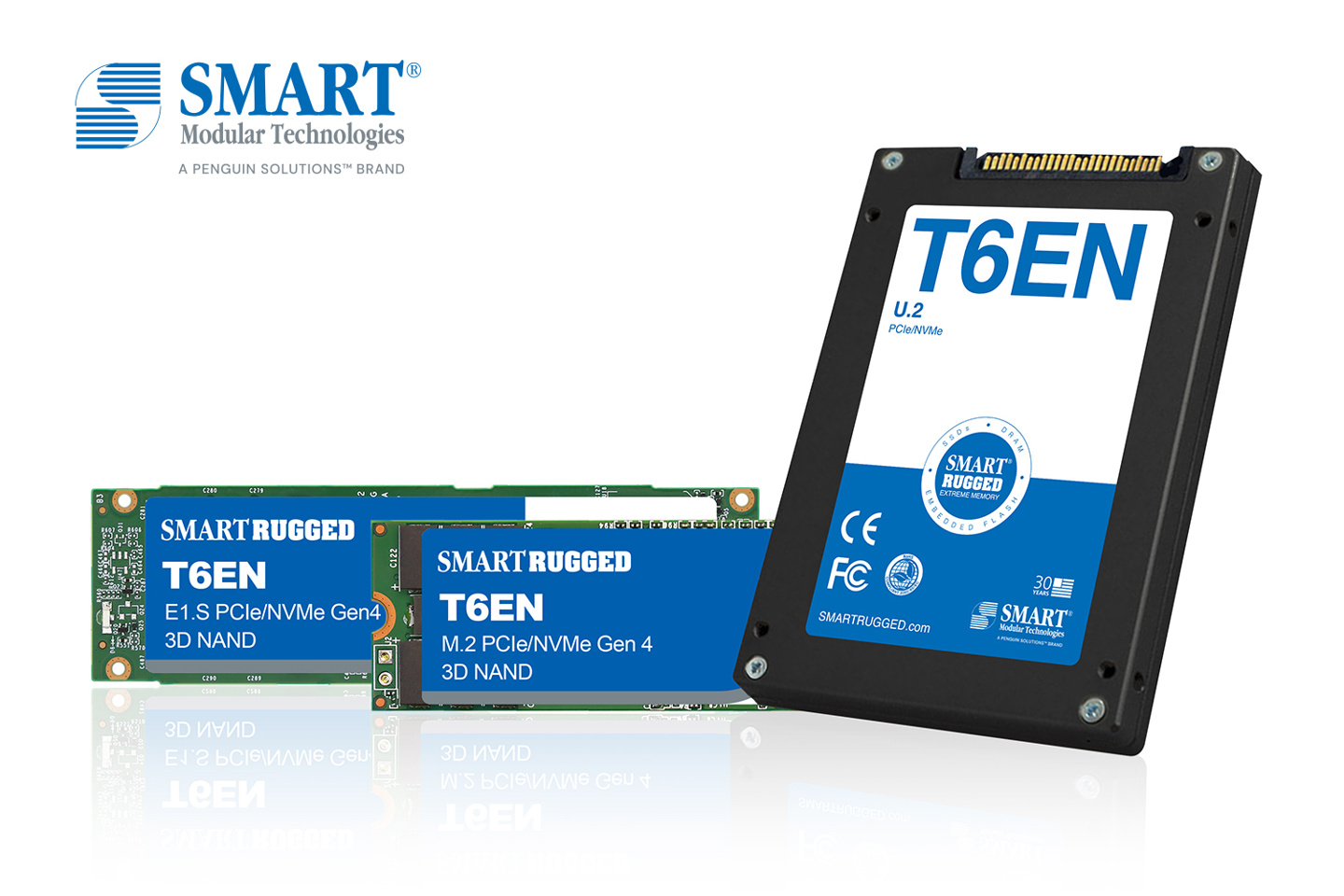SMART Modular 推出 T6EN 强固型固态硬盘,可选 U.2、E1.S、M.2 外型规格