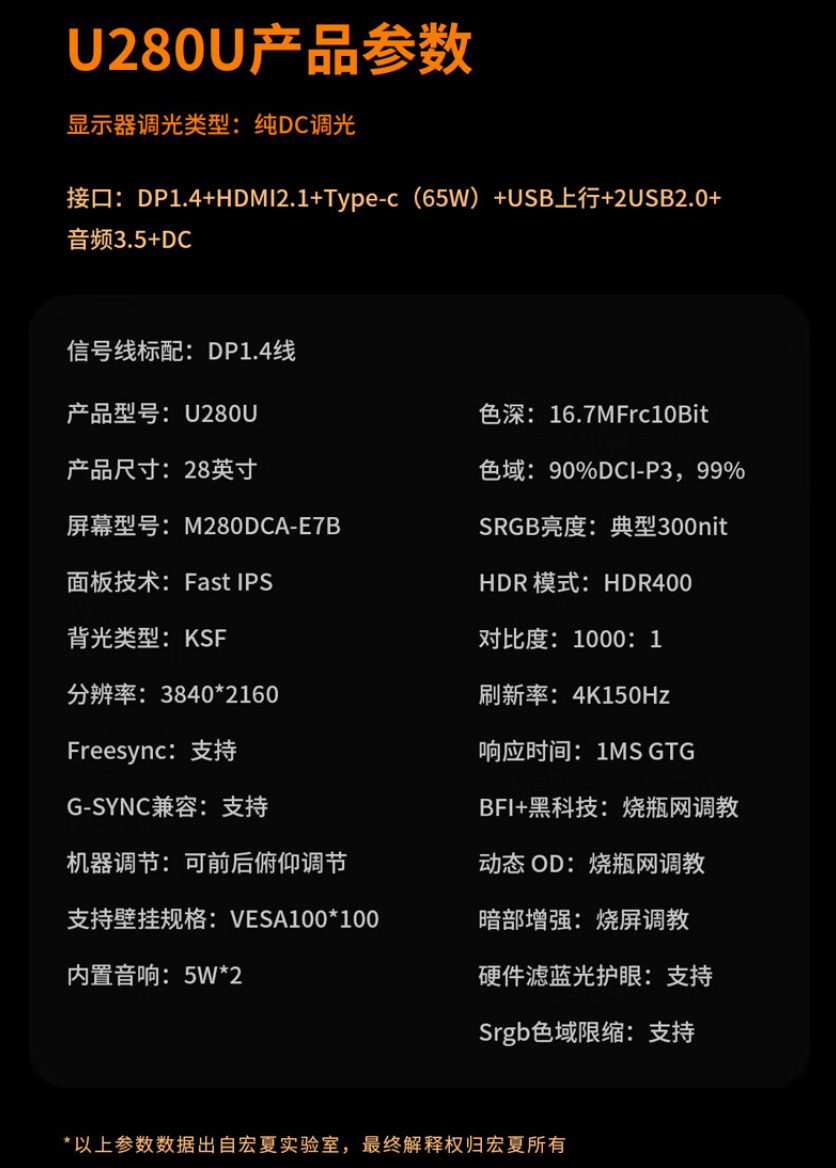 4K+150Hz+65W 充电：探显家 28 英寸显示器 899 元上市开售