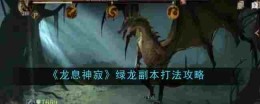 《龙息神寂》绿龙副本打法攻略
