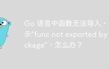 Go 语言中函数无法导入，提示“func not exported by package”，怎么办？