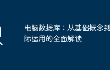 电脑数据库：从基础概念到实际运用的全面解读