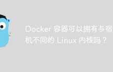 Docker 容器可以拥有与宿主机不同的 Linux 内核吗？