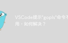 VSCode提示"gopls"命令不可用，如何解决？