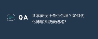 共享表设计是否合理？如何优化博客系统表结构?