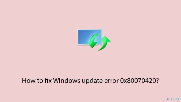 Windows 업데이트 오류 0x80070420을 수정하는 방법은 무엇입니까?