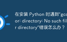 在安装 Python 时遇到“gcc: error: directory: No such file or directory”错误怎么办?