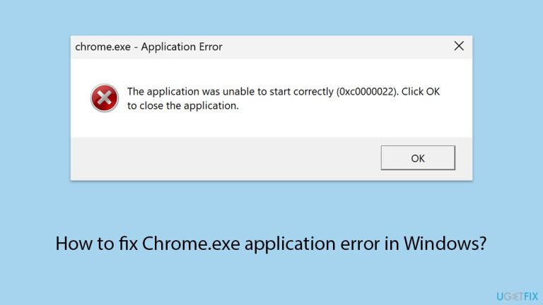 Windows에서 Chrome.exe 응용 프로그램 오류를 수정하는 방법은 무엇입니까?