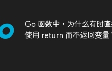 Go 函数中，为什么有时直接使用 return 而不返回变量？