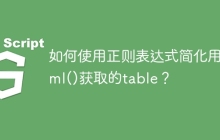 如何使用正则表达式简化用html()获取的table?