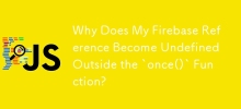 Why Does My Firebase Reference Become Undefined Outside the `once()` Function?