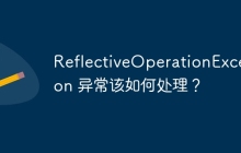 ReflectiveOperationException 异常该如何处理？