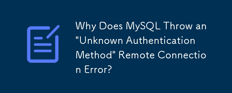 Why Does MySQL Throw an 