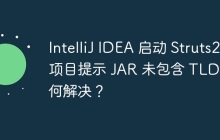 IntelliJ IDEA 启动 Struts2 项目提示 JAR 未包含 TLD，如何解决？