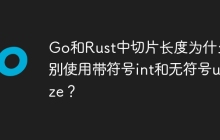 Go和Rust中切片长度为什么分别使用带符号int和无符号usize？