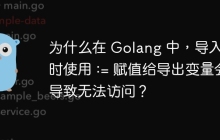 为什么在 Golang 中，导入包时使用 := 赋值给导出变量会导致无法访问？