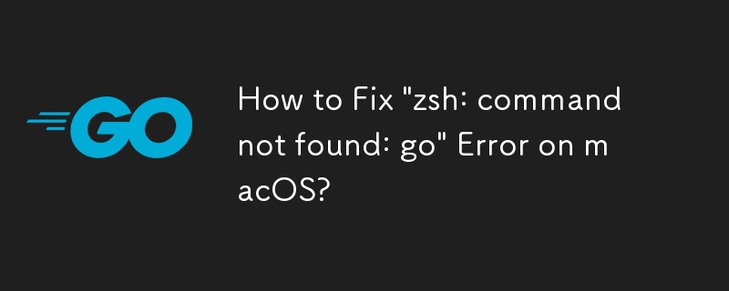 Comment réparer l'erreur « zsh : commande introuvable : go » sur macOS ?