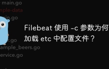 Filebeat 使用 -c 参数为何仍加载 etc 中配置文件？